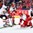 BUFFALO, NEW YORK - DECEMBER 30: Denmark's Christian Larsen #4 blocks a shot by Canada's Sam Steel #23 during the preliminary round of the 2018 IIHF World Junior Championship. (Photo by Andrea Cardin/HHOF-IIHF Images)

